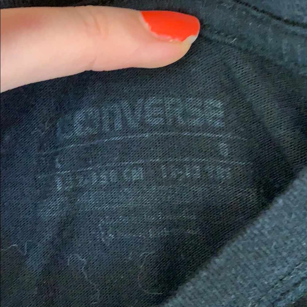 Converse Kids Black T-Shirt Size 11-12 - Picture 2 of 2